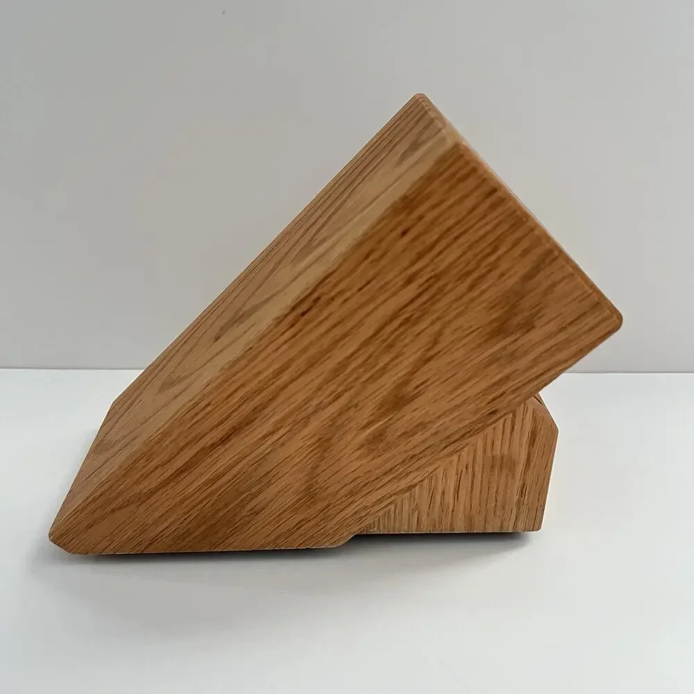 Cutco Studio Set Knife Storage Block #1751 Honey Oak Wood 8 Slot Holder USA